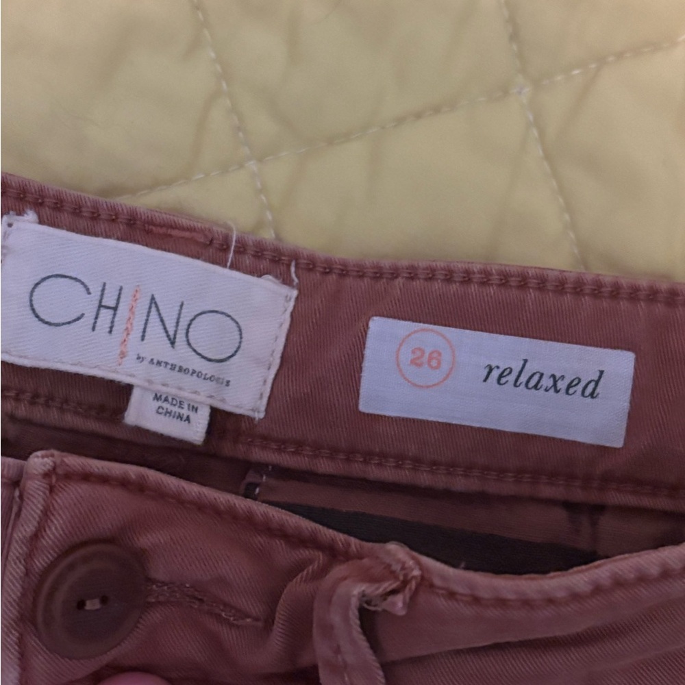 Anthropologie Chino Relaxed Pants in Tan